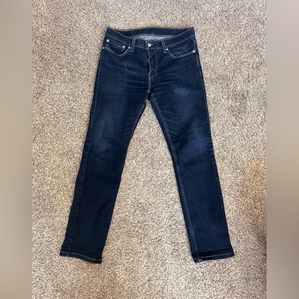 Levi's Dark Blue Straight Fit Men's Jeans